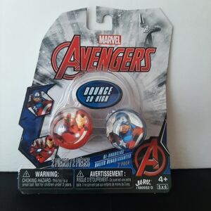 Marvel Avengers Ironman Captain America Bouncer Balls 2-pack Ja-Ru Games Toy